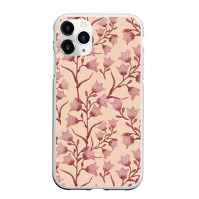 Чехол для iPhone 11 Pro матовый с принтом Колокольчики на бежевом фоне в городе Новоалтайск, Силикон |  | 8 марта | flowers | summer | бежевый | ботаническая иллюстрация | весна | колокольчики | коричневый | лето | любовь | праздник | принт | природа | растения | цветы