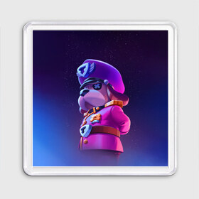 Магнит 55*55 с принтом ГЕНЕРАЛ ГАВС - BRAWL STARS в городе Новоалтайск, Пластик | Размер: 65*65 мм; Размер печати: 55*55 мм | Тематика изображения на принте: brawl stars | brawl stars 5 | brawl stars 5 сезон | ronin rufus | бравл старс | бравлы | гавс | генерал гавс | молния | ронин гавс | собака