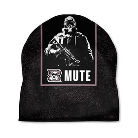 Шапка 3D с принтом Mute в городе Новоалтайск, 100% полиэстер | универсальный размер, печать по всей поверхности изделия | mute | r6s | rainbow six siege | мьют | оперативник | персонаж