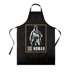 Фартук 3D с принтом Nomad в городе Новоалтайск, 100% полиэстер | общий размер — 65 х 85 см, ширина нагрудника — 26 см, горловина — 53 см, длина завязок — 54 см, общий обхват в поясе — 173 см. Принт на завязках и на горловине наносится с двух сторон, на основной части фартука — только с внешней стороны | nomad | r6s | rainbow six siege | номад | оперативник | персонаж