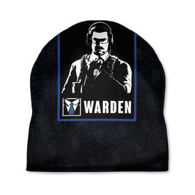 Шапка 3D с принтом Warden в городе Новоалтайск, 100% полиэстер | универсальный размер, печать по всей поверхности изделия | r6s | rainbow six siege | warden | варден | оперативник | персонаж