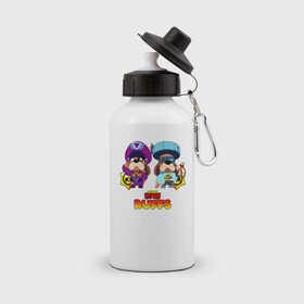 Бутылка спортивная с принтом Ruffs Brawl Stars в городе Новоалтайск, металл | емкость — 500 мл, в комплекте две пластиковые крышки и карабин для крепления | 
