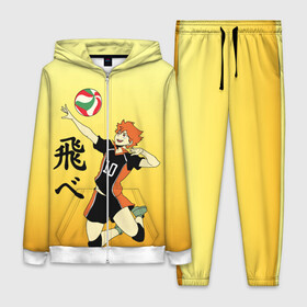 Женский костюм 3D с принтом Fly High Haikyuu в городе Новоалтайск,  |  | fly high | haikyu | haikyuu | jump | аниме персонажи | волейбол | иероглифы | кенма козуме | лети высоко | логотипы аниме | мяч | ринтаро | сатори | спортсмен | шоё хинато | японские