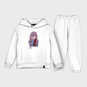 Детский костюм хлопок Oversize с принтом Грустная Zero Two в городе Новоалтайск,  |  | darling | darling in the franxx | zero two | вайфу | зеро ту | код 002 | любимый во франксе | франкс