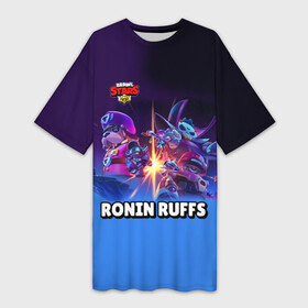 Платье-футболка 3D с принтом Полковник Руффс в городе Новоалтайск,  |  | brawl stars | colonel ruffus | генерал гавс | игра