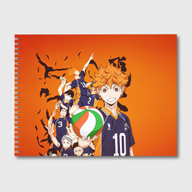Альбом для рисования с принтом ВОЛЕЙБОЛ!! HAIKYUU!! в городе Новоалтайск, 100% бумага
 | матовая бумага, плотность 200 мг. | Тематика изображения на принте: anime | haikyu | haikyuu | karasuno | аниме | волейбол | ворон | карасуно | манга | мяч | сёё хината