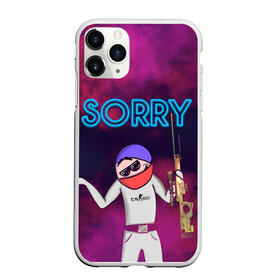 Чехол для iPhone 11 Pro матовый с принтом Sorry CS GO в городе Новоалтайск, Силикон |  | awp | cs go | dragon lore | roblox cs:go | авп | драгон лор | кс го | мультик кс го