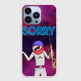 Чехол для iPhone 13 Pro с принтом Sorry CS GO в городе Новоалтайск,  |  | Тематика изображения на принте: awp | cs go | dragon lore | roblox cs:go | авп | драгон лор | кс го | мультик кс го