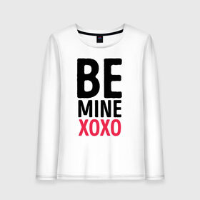 Женский лонгслив хлопок с принтом Be mine в городе Новоалтайск, 100% хлопок |  | Тематика изображения на принте: 