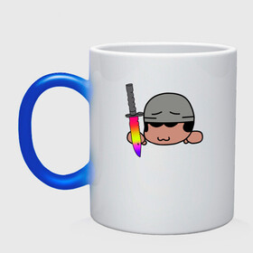 Кружка хамелеон с принтом Любимые ножики cs go в городе Новоалтайск, керамика | меняет цвет при нагревании, емкость 330 мл | 