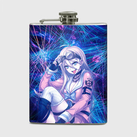 Фляга с принтом Danganronpa в городе Новоалтайск, металлический корпус | емкость 0,22 л, размер 125 х 94 мм. Виниловая наклейка запечатывается полностью | danganronpa | iruma miu | аниме | данганронпа | миу ирума