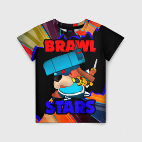 Детская футболка 3D с принтом RONIN RUFFS | BRAWL STARS в городе Новоалтайск, 100% гипоаллергенный полиэфир | прямой крой, круглый вырез горловины, длина до линии бедер, чуть спущенное плечо, ткань немного тянется | brawl | bull | colet | colette | colette navigator | colonel ruffs | dark lord spike | leon | nani | ruffs ronin | spike | stars | surge | астробулл | астробык | бравл | гавс ронин | генерал гавс | колет | колетт навигатор | леон | нан