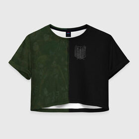 Женская футболка Crop-top 3D с принтом Атака на титанов в городе Новоалтайск, 100% полиэстер | круглая горловина, длина футболки до линии талии, рукава с отворотами | attack on titan | eren | final | shingeki no kyojin | yeager | атака на титанов | вторжение гигантов | джагер | йегер | леви | микаса | титан | эрен