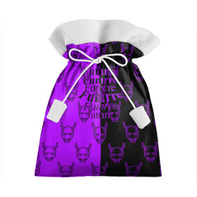 Подарочный 3D мешок с принтом DEMON BLACK/PURPLE в городе Новоалтайск, 100% полиэстер | Размер: 29*39 см | fashion | fire | game | hip hop | rap | street style | top | игра | мода | огонь | рэп | топ | уличный стиль | хип хоп