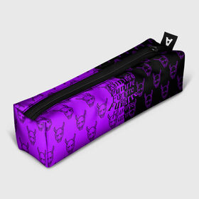 Пенал 3D с принтом DEMON BLACK/PURPLE в городе Новоалтайск, 100% полиэстер | плотная ткань, застежка на молнии | fashion | fire | game | hip hop | rap | street style | top | игра | мода | огонь | рэп | топ | уличный стиль | хип хоп