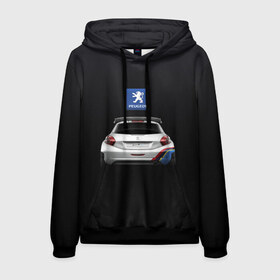 Мужская толстовка 3D с принтом Peugeot sport в городе Новоалтайск, 100% полиэстер | двухслойный капюшон со шнурком для регулировки, мягкие манжеты на рукавах и по низу толстовки, спереди карман-кенгуру с мягким внутренним слоем. | auto | emotion | motion | peugeot | sport | авто | лого | логотип | пежо | пижо | спорт