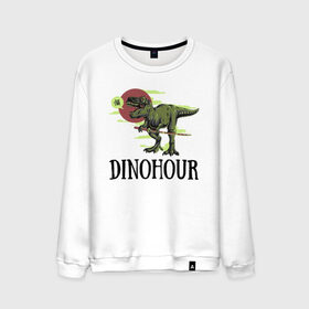 Мужской свитшот хлопок с принтом DinoHour в городе Новоалтайск, 100% хлопок |  | dino | dinohour | dinosaur | дино | динозавр