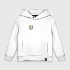Детское худи Oversize хлопок с принтом череп на кармане One Piece в городе Новоалтайск, френч-терри — 70% хлопок, 30% полиэстер. Мягкий теплый начес внутри —100% хлопок | боковые карманы, эластичные манжеты и нижняя кромка, капюшон на магнитной кнопке | Тематика изображения на принте: anime | one piece | аниме | анимэ | большой куш | ван пис | король пиратов | луффи | пират | пираты | пираты соломенной шляпы | рыжий шанкс | эйтиро одо