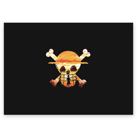 Поздравительная открытка с принтом One piece в городе Новоалтайск, 100% бумага | плотность бумаги 280 г/м2, матовая, на обратной стороне линовка и место для марки
 | Тематика изображения на принте: anime | one piece | аниме | анимэ | большой куш | ван пис | король пиратов | луффи | пират | пираты | пираты соломенной шляпы | рыжий шанкс | эйтиро одо