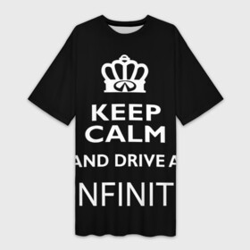 Платье-футболка 3D с принтом Drive a INFINITI в городе Новоалтайск,  |  | 35 | auto | car | fx35 | infinity | keep calm | qx80 | sport | авто | автомобиль | водитель | гонщик | инфинити | королевский | король | корона | лого | логотип | любитель | марка | машина | подарок | рейсер