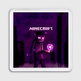 Магнит 55*55 с принтом Minecraft Слендермен в городе Новоалтайск, Пластик | Размер: 65*65 мм; Размер печати: 55*55 мм | Тематика изображения на принте: minecraft | алекс | белый | блоки | ведьма | взрывчатка | визера | волк | гаст | добывать | дракон | зеленый куб | зомби | игра | крафт | крипер | кубики | лошадка | майн | майнкрафт | манкрафт | овечка | оцелот