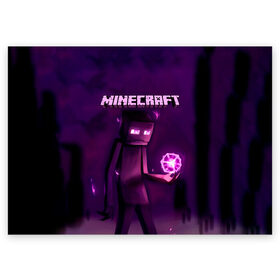 Поздравительная открытка с принтом Minecraft Слендермен в городе Новоалтайск, 100% бумага | плотность бумаги 280 г/м2, матовая, на обратной стороне линовка и место для марки
 | Тематика изображения на принте: minecraft | алекс | белый | блоки | ведьма | взрывчатка | визера | волк | гаст | добывать | дракон | зеленый куб | зомби | игра | крафт | крипер | кубики | лошадка | майн | майнкрафт | манкрафт | овечка | оцелот