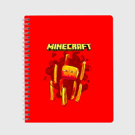 Тетрадь с принтом Minecraft в городе Новоалтайск, 100% бумага | 48 листов, плотность листов — 60 г/м2, плотность картонной обложки — 250 г/м2. Листы скреплены сбоку удобной пружинной спиралью. Уголки страниц и обложки скругленные. Цвет линий — светло-серый
 | Тематика изображения на принте: minecraft | алекс | белый | блоки | ведьма | взрывчатка | визера | волк | гаст | добывать | дракон | зеленый куб | зомби | игра | крафт | крипер | кубики | лошадка | майн | майнкрафт | манкрафт | овечка | оцелот