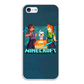 Чехол для iPhone 5/5S матовый с принтом Minecraft в городе Новоалтайск, Силикон | Область печати: задняя сторона чехла, без боковых панелей | minecraft | алекс | белый | блоки | ведьма | взрывчатка | визера | волк | гаст | добывать | дракон | зеленый куб | зомби | игра | крафт | крипер | кубики | лошадка | майн | майнкрафт | манкрафт | овечка | оцелот