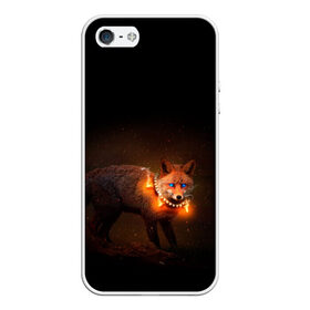 Чехол для iPhone 5/5S матовый с принтом Dark fox в городе Новоалтайск, Силикон | Область печати: задняя сторона чехла, без боковых панелей | Тематика изображения на принте: fox | foxy | животное | звери | лиса | лисенок | лисичка | милая | рыжая | фокс