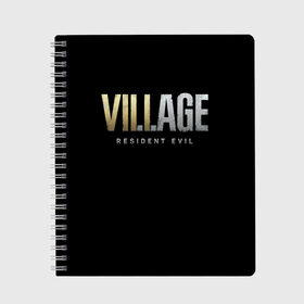 Тетрадь с принтом Resident Evil Village в городе Новоалтайск, 100% бумага | 48 листов, плотность листов — 60 г/м2, плотность картонной обложки — 250 г/м2. Листы скреплены сбоку удобной пружинной спиралью. Уголки страниц и обложки скругленные. Цвет линий — светло-серый
 | Тематика изображения на принте: lady dimitrescu | resident evil | resident evil 8 | vampire | village | вампир | деревня | итан уинтерс | крис рэдфилд | леди димитреску | мем | резидент ивел | резидент ивел 8