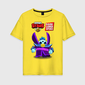 Женская футболка хлопок Oversize с принтом Dark Lord Spike в городе Новоалтайск, 100% хлопок | свободный крой, круглый ворот, спущенный рукав, длина до линии бедер
 | darklordspike | игра | новыйскин | спайк | темныйлорд