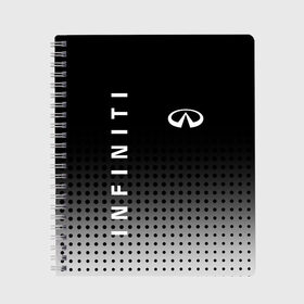 Тетрадь с принтом Infiniti в городе Новоалтайск, 100% бумага | 48 листов, плотность листов — 60 г/м2, плотность картонной обложки — 250 г/м2. Листы скреплены сбоку удобной пружинной спиралью. Уголки страниц и обложки скругленные. Цвет линий — светло-серый
 | auto | avto | finik | infiniti | infiniti qx | infinity | qx70 | qx80 | авто | инфинити | финик