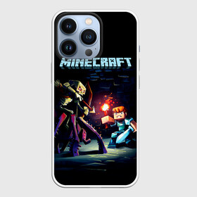 Чехол для iPhone 13 Pro с принтом Minecraft в городе Новоалтайск,  |  | minecraft | алекс | белый | блоки | ведьма | взрывчатка | визера | волк | гаст | добывать | дракон | зеленый куб | зомби | игра | крафт | крипер | кубики | лошадка | майн | майнкрафт | манкрафт | овечка | оцелот