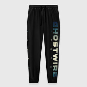 Мужские брюки 3D с принтом Ghostwire: tokyo в городе Новоалтайск, 100% полиэстер | манжеты по низу, эластичный пояс регулируется шнурком, по бокам два кармана без застежек, внутренняя часть кармана из мелкой сетки | Тематика изображения на принте: ghostwire: tokyo | pc | ps4 | ps5 | tango gameworks | xbox one