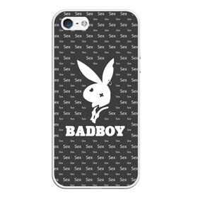 Чехол для iPhone 5/5S матовый с принтом BADBOY (плохой мальчик) в городе Новоалтайск, Силикон | Область печати: задняя сторона чехла, без боковых панелей | erotic | femdom | love | playboy | для влюбленных | любовь | плейбой | подарок любви | поцелуй | романтика | садо мазо | свидание | страсть | фемдом 
