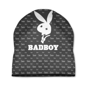 Шапка 3D с принтом BADBOY (плохой мальчик) в городе Новоалтайск, 100% полиэстер | универсальный размер, печать по всей поверхности изделия | erotic | femdom | love | playboy | для влюбленных | любовь | плейбой | подарок любви | поцелуй | романтика | садо мазо | свидание | страсть | фемдом 