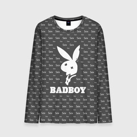 Мужской лонгслив 3D с принтом BADBOY (плохой мальчик) в городе Новоалтайск, 100% полиэстер | длинные рукава, круглый вырез горловины, полуприлегающий силуэт | erotic | femdom | love | playboy | для влюбленных | любовь | плейбой | подарок любви | поцелуй | романтика | садо мазо | свидание | страсть | фемдом 