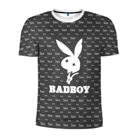 Мужская футболка 3D спортивная с принтом BADBOY (плохой мальчик) в городе Новоалтайск, 100% полиэстер с улучшенными характеристиками | приталенный силуэт, круглая горловина, широкие плечи, сужается к линии бедра | erotic | femdom | love | playboy | для влюбленных | любовь | плейбой | подарок любви | поцелуй | романтика | садо мазо | свидание | страсть | фемдом 