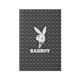 Обложка для паспорта матовая кожа с принтом BADBOY (плохой мальчик) в городе Новоалтайск, натуральная матовая кожа | размер 19,3 х 13,7 см; прозрачные пластиковые крепления | erotic | femdom | love | playboy | для влюбленных | любовь | плейбой | подарок любви | поцелуй | романтика | садо мазо | свидание | страсть | фемдом 