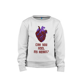 Детский свитшот хлопок с принтом Bring Me The Horizon 2D Сердце в городе Новоалтайск, 100% хлопок | круглый вырез горловины, эластичные манжеты, пояс и воротник | bring me the horizon | женская одежда | зарубежный рок | мужская одежда | рок | рок атрибутика | рок одежда