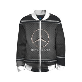 Детский бомбер 3D с принтом MERCEDES BENZ МЕРСЕДЕС БЕНЗ в городе Новоалтайск, 100% полиэстер | застегивается на молнию, по бокам два кармана без застежек, мягкие манжеты, по низу бомбера и на воротнике — эластичная резинка | auto | automobile | car | carbon | machine | mercedes | mercedes benz | motor | motor car | sport car | tegunvteg | автомашина | бренд | легковой автомобиль | марка | мерседес | немцы | спортивный автомобиль | тачка