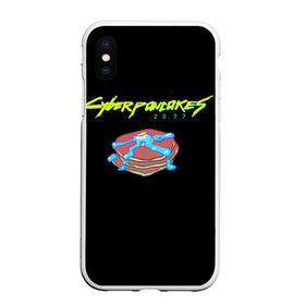 Чехол для iPhone XS Max матовый с принтом Киберблин 2077 в городе Новоалтайск, Силикон | Область печати: задняя сторона чехла, без боковых панелей | cyberpunk | cyberpunk 2077 | humor | pancakes | блин | блинчик | киберпанк | киберпанк 2077 | юмор