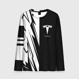 Мужской лонгслив 3D с принтом Tesla в городе Новоалтайск, 100% полиэстер | длинные рукава, круглый вырез горловины, полуприлегающий силуэт | auto | car | elon | musk | nasa | race | spacex | tesla | авто | автоспорт | гонки | илон | маск | машина | тесла | тэсла