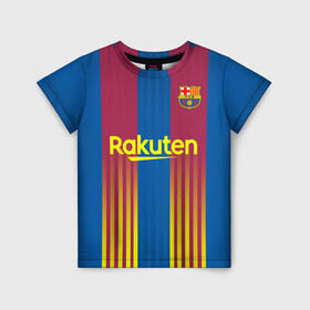 Детская футболка 3D с принтом FC Barcelona | El Clasico La Liga (2021/22) в городе Новоалтайск, 100% гипоаллергенный полиэфир | прямой крой, круглый вырез горловины, длина до линии бедер, чуть спущенное плечо, ткань немного тянется | 0x000000123 | barca | barcelona | el clasico | la liga | messi | барса | барселона | классико | месси