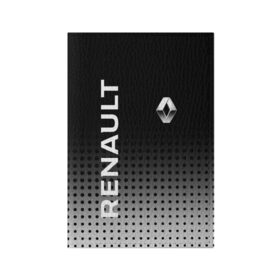 Обложка для паспорта матовая кожа с принтом Renault в городе Новоалтайск, натуральная матовая кожа | размер 19,3 х 13,7 см; прозрачные пластиковые крепления | auto | avto | duster | kiger | logan | renault | reno | авто | дастер | логан | рено | рено логан | рэно