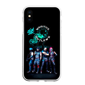 Чехол для iPhone XS Max матовый с принтом WRAITHS OUTLAWS Cyberpunk 2077 в городе Новоалтайск, Силикон | Область печати: задняя сторона чехла, без боковых панелей | cyberpunk 2077 | hacker | maelstrom | militech | quadra | samurai | sci fi | technology | trauma team | v | будущее | игра | иероглифы | киану ривз | кибер | киберпанк | киборг | киборги | корпорация | лого | милитек | панк | роботы | самурай | т
