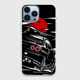 Чехол для iPhone 13 Pro Max с принтом Skyline R 34 R34 скайлайн в городе Новоалтайск,  |  | Тематика изображения на принте: drift | nissan | r32 | r34 | skyline | skyline r34 | дрифт | машина | нисан | ниссан | скайлайн р34 | тойота