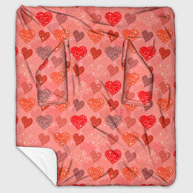 Плед с рукавами с принтом Сердечки в городе Новоалтайск, 100% полиэстер | Закругленные углы, все края обработаны. Ткань не мнется и не растягивается. Размер 170*145 | 14 февраля | 8 марта | love | девочки | день святого валентина | женская | любовь | подружке | сердечки