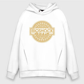 Мужское худи Oversize хлопок с принтом Bioshock Golden Logo в городе Новоалтайск, френч-терри — 70% хлопок, 30% полиэстер. Мягкий теплый начес внутри —100% хлопок | боковые карманы, эластичные манжеты и нижняя кромка, капюшон на магнитной кнопке | bioshock infinite | little sister | биошок | большой папочка | винтаж | ретро | сестра