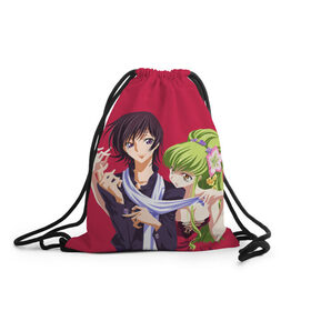 Рюкзак-мешок 3D с принтом Code geass Код Гиас в городе Новоалтайск, 100% полиэстер | плотность ткани — 200 г/м2, размер — 35 х 45 см; лямки — толстые шнурки, застежка на шнуровке, без карманов и подкладки | anime | академия | аниме | анимэ | ашфорд | гиас | зеро | код гиас | лелуш | лулу | черный принц